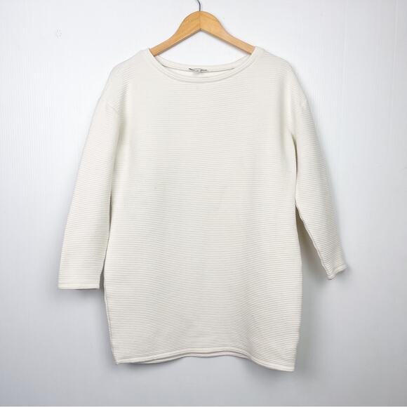 Aritzia | Talula White Ribbed Sweater Long Sleeve Top - Picture 1 of 6
